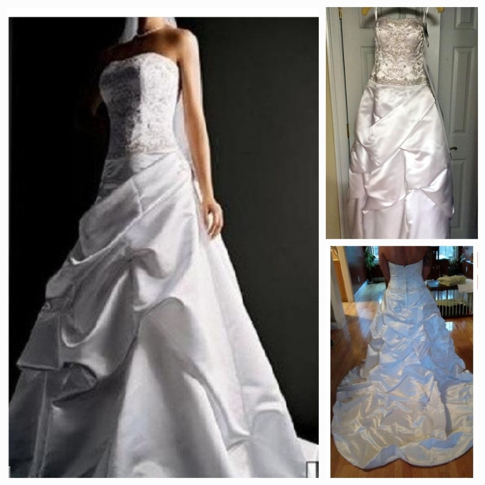Never Worn Oleg Cassini Wedding Dress Sz 14 - Picture 2 of 16
